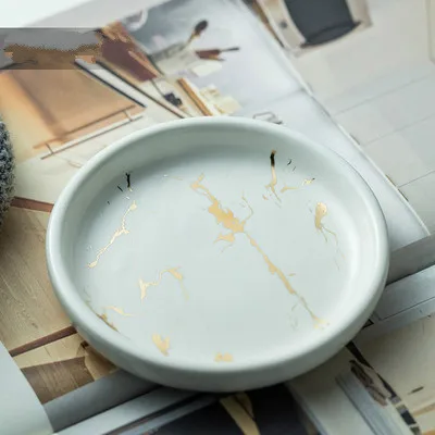 1pcs Soap dish Керамическая имитация мрамора набор аксессуаров для ванной комнаты средства для мойки бутылки для полоскания рта чашки мыла держатель зубной щетки предметы домашнего обихода - Цвет: 1pcs Soap dish