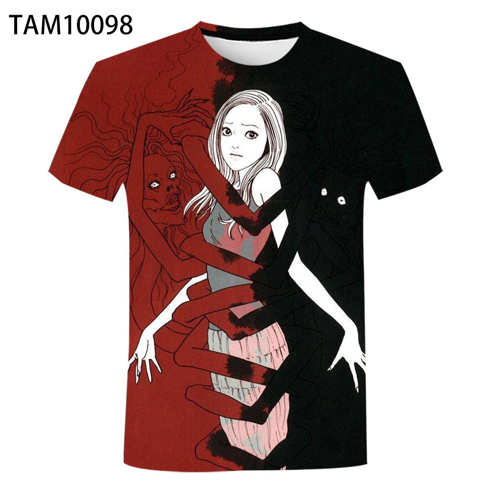 Томие дзюндзи Ито Узумаки ужасная футболка суэхиро маруо Аниме Манга японский