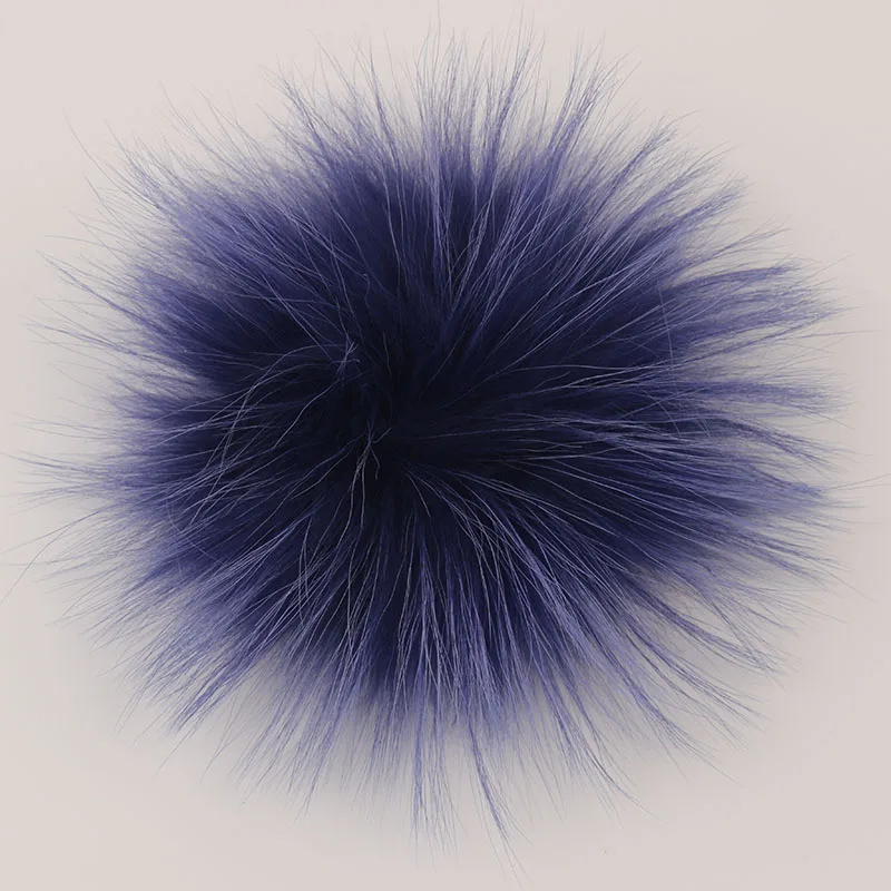 bright purple DANKEYISI Меховые помпоны 15-16 см помпон из меха енота норковые меховые шарики натуральный мех помпон для вязаных черепов шапки шапка сумка шарф - Цвет: bright purple