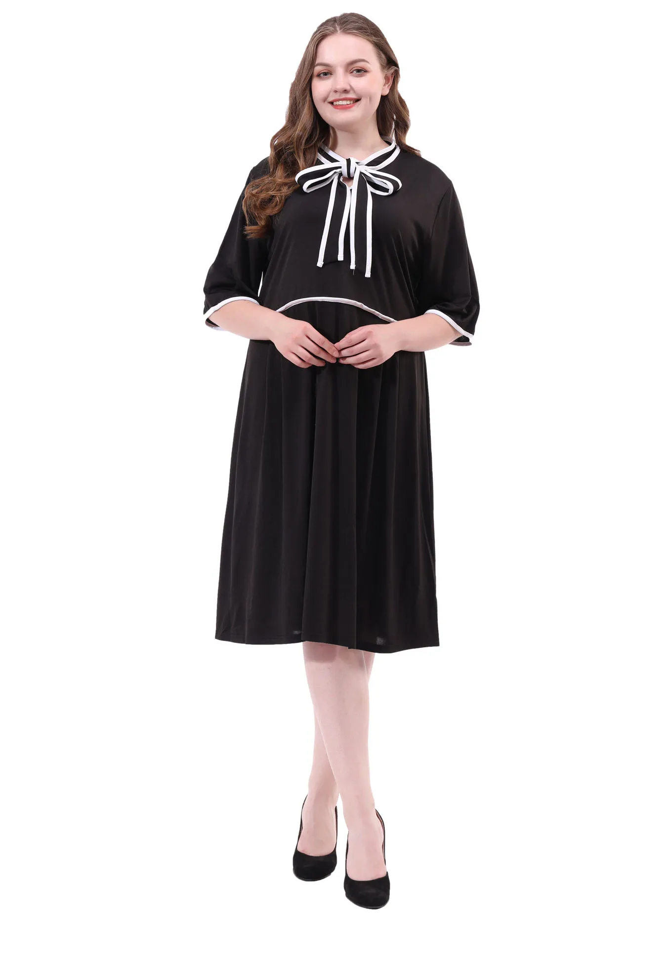 Женское шифоновое платье с длинным рукавом повседневное свободное