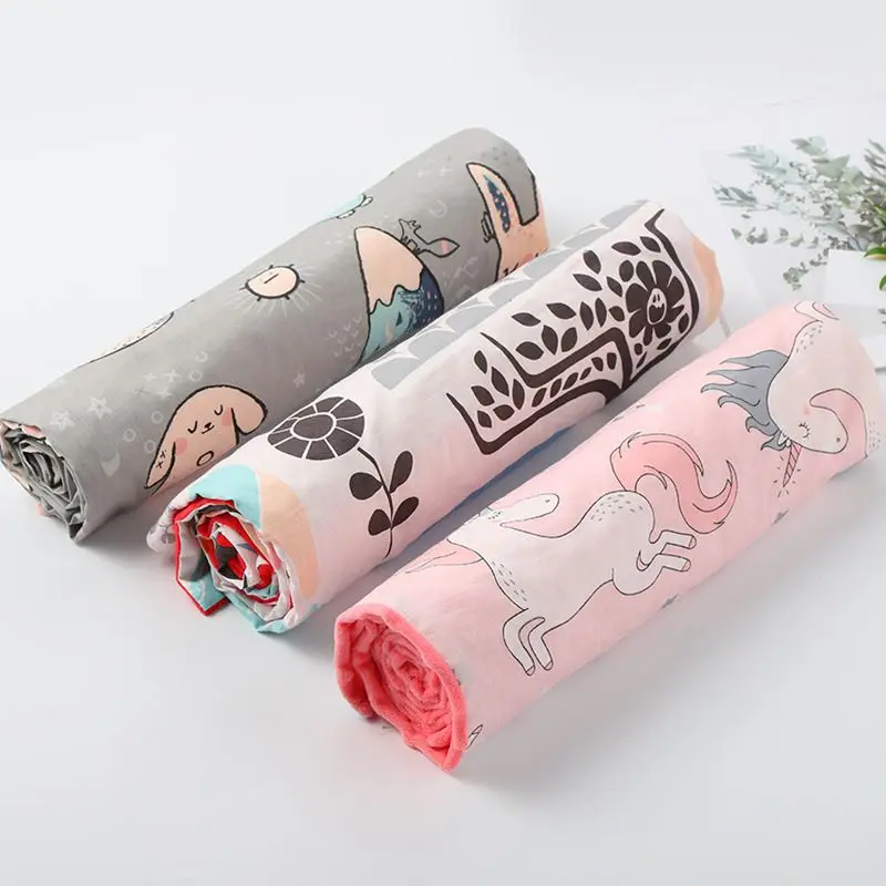 LOOZYKIT/детское одеяло; Новинка; утепленное Двухслойное одеяло из кораллового флиса для младенцев; Пеленальное Одеяло с принтом для новорожденных; детское постельное белье