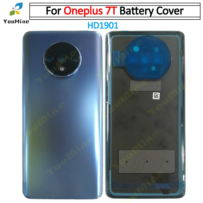 Для oneplus 7t Задняя крышка батареи чехол задняя дверца-крышка+ объектив камеры Стекло Запасная часть для oneplus 7t Задняя крышка корпуса
