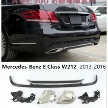Для Mercedes-Benz E Class W212 E200 E250 E300 E350 E500 2013- задний спойлер& Exhause высокое качество PP бампер диффузор