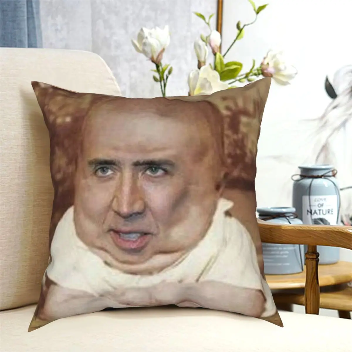 

Чехол для детской Квадратной Подушки с принтом Николаса Кейджа, декоративный чехол для подушки, чехол для дивана, чехол для подушки, оптовая продажа, 45x45