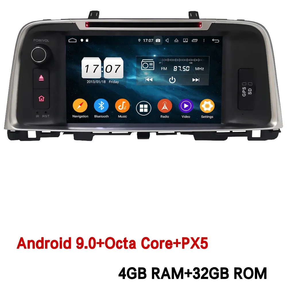 Klyde ips 4G wifi Android 9,0 Восьмиядерный 4 Гб ОЗУ 64 Гб ПЗУ DSP BT автомобильный DVD мультимедийный плеер стерео gps для Kia K5 Optima - Цвет: 4GB RAM x 32GB ROM