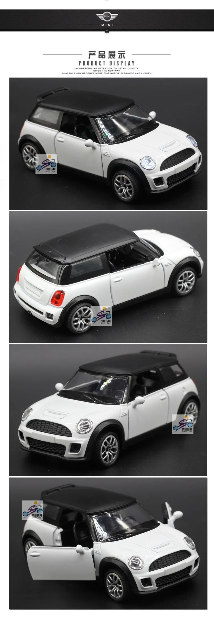 1: 32 Mini Cooper СПЛАВ модель автомобиля звук и светильник версия модели игрушечного автомобиля модель стиль