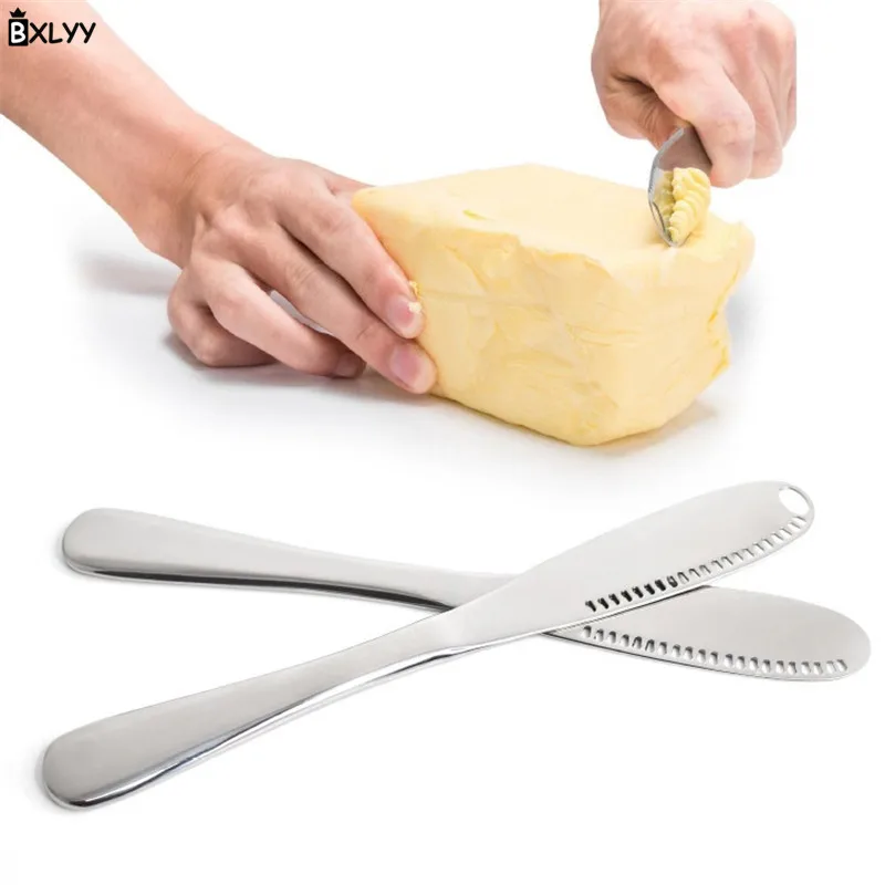 

BXLYY 1pc Multi-function Stainless Steel Cheese Knife Butter Steak Knife Tableware Butter Cream Spatula Kitchen Accessories.75z