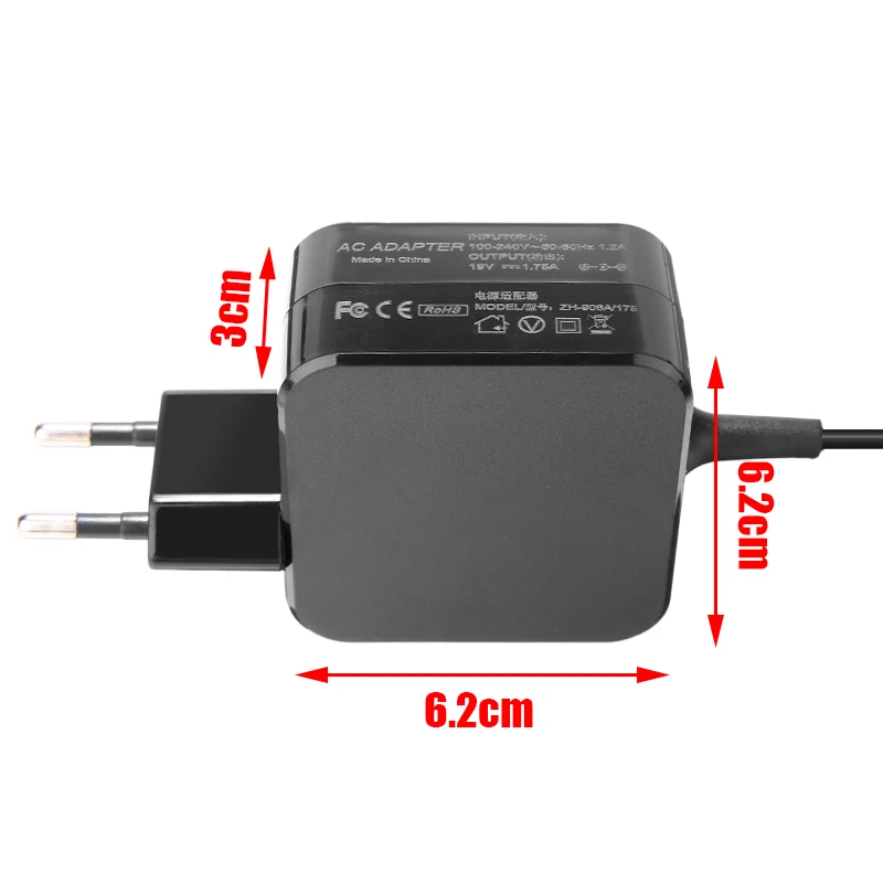 Для ноутбука Asus 19V 1.75A 33W EU Plug AC зарядное устройство адаптер питания для Asus eeebook X205 X205T X205TA зарядное устройство для ноутбука