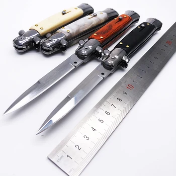 

BMT Made 9" Italian AKC Godfather Stiletto Mafia Tactical Folding Blade Knife Survival Hunting Camping Knife EDC