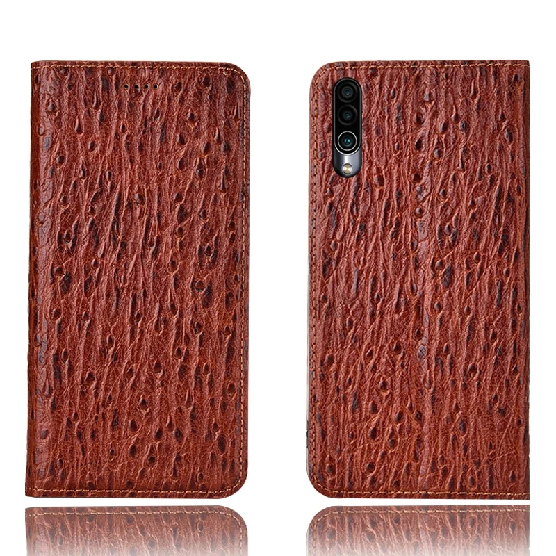 

Ostrich Pattern Genuine Leather Ultra Thin Card Slot Case For Meizu 16Xs/Meizu 16X/Meizu 16S/Meizu 16S Pro Magnetic Case Coque