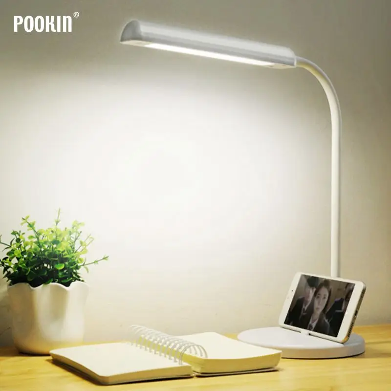 USB Rechargeable LED Foldable Desk Lamp Eye-protected Long Life Book Table Lamp Led Light Dimming Brightness and Color 5 Modes