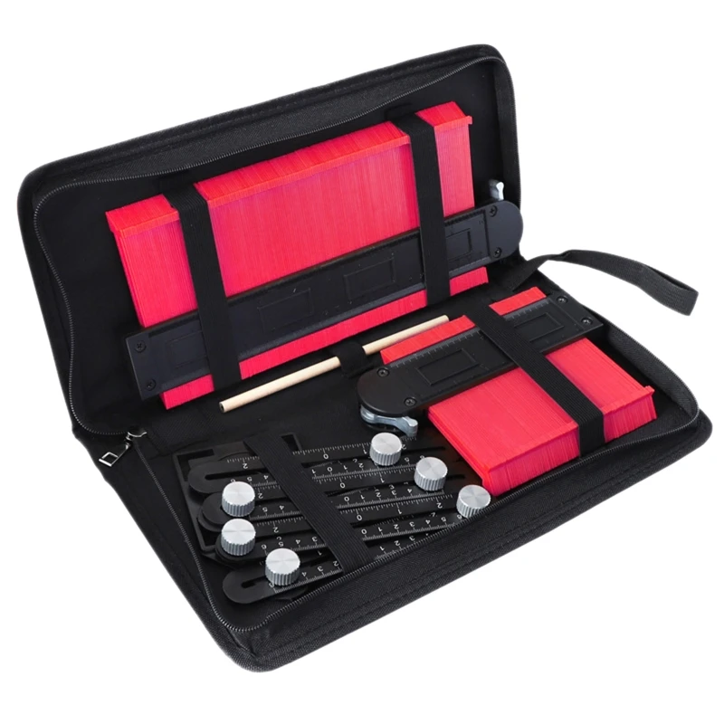 

5inch/10inch Contour Gauge Set with 6-Folding Ruler Metal Lock Shape Duplicator