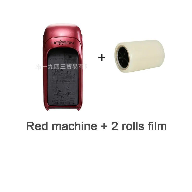 Red 2 rolls film С 6 рулонов мембраны автоматический аппарат для надевания бахил распределитель плёнки подошва машина для покрытия для дома, отеля, офиса, отображение времени и трудосберегающая тачка - Цвет: Red 2 rolls film