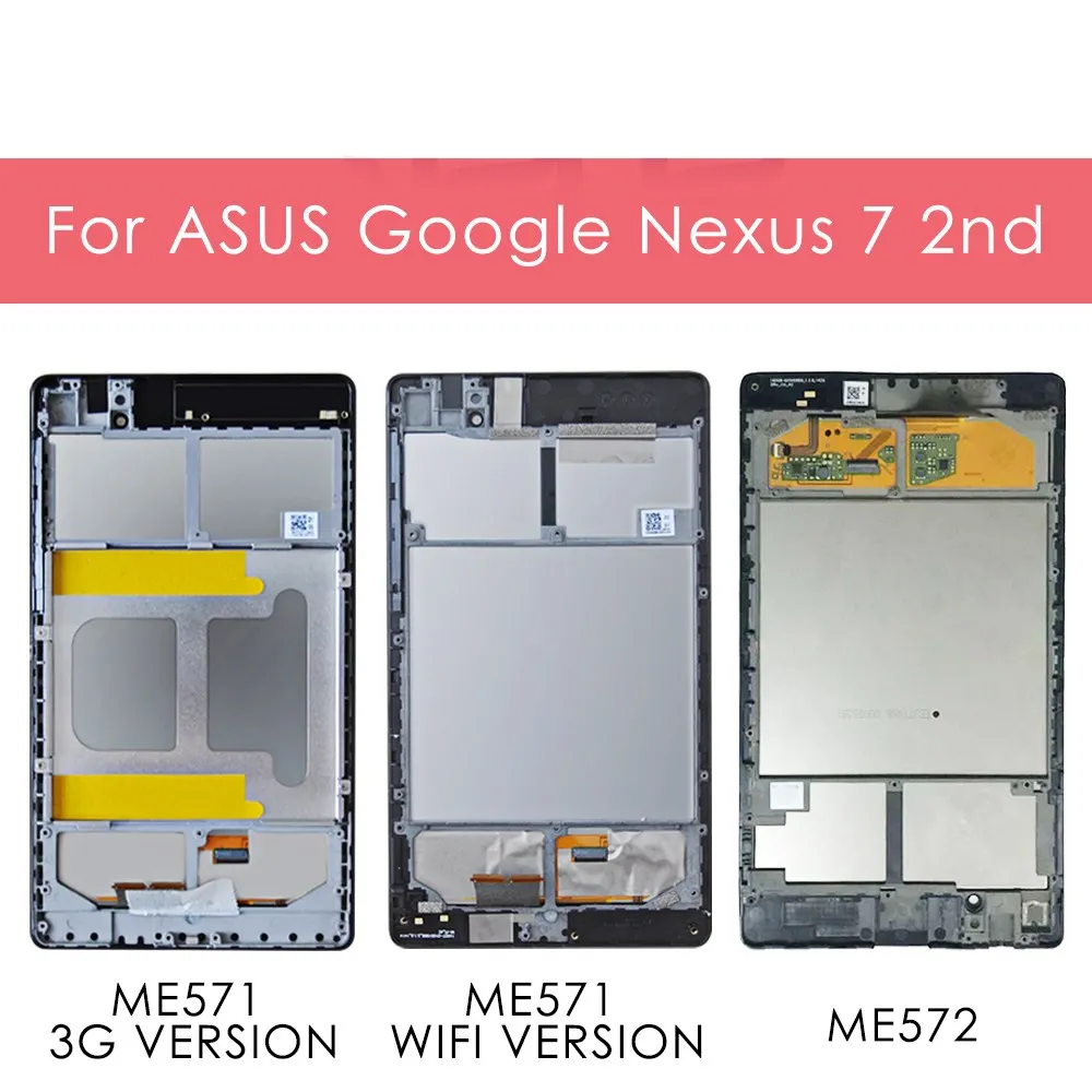 Оригинальный Для ASUS Google Nexus 7 2nd Gen 2013 ME571 ЖК экран + сенсорный дигитайзер рамка в