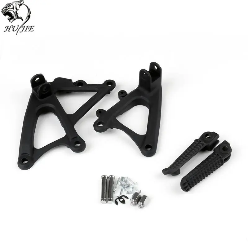 Матовый черный подножки для ног Кронштейн Набор для YAMAHA YZF R1 09-14 10 11 12 13 мотоцикл