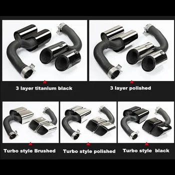 

STAINLESS CAR EXHAUST TIP MUFFLER TIP FOR 2018-2019 PPORSCHE CAYENNE 3 styles