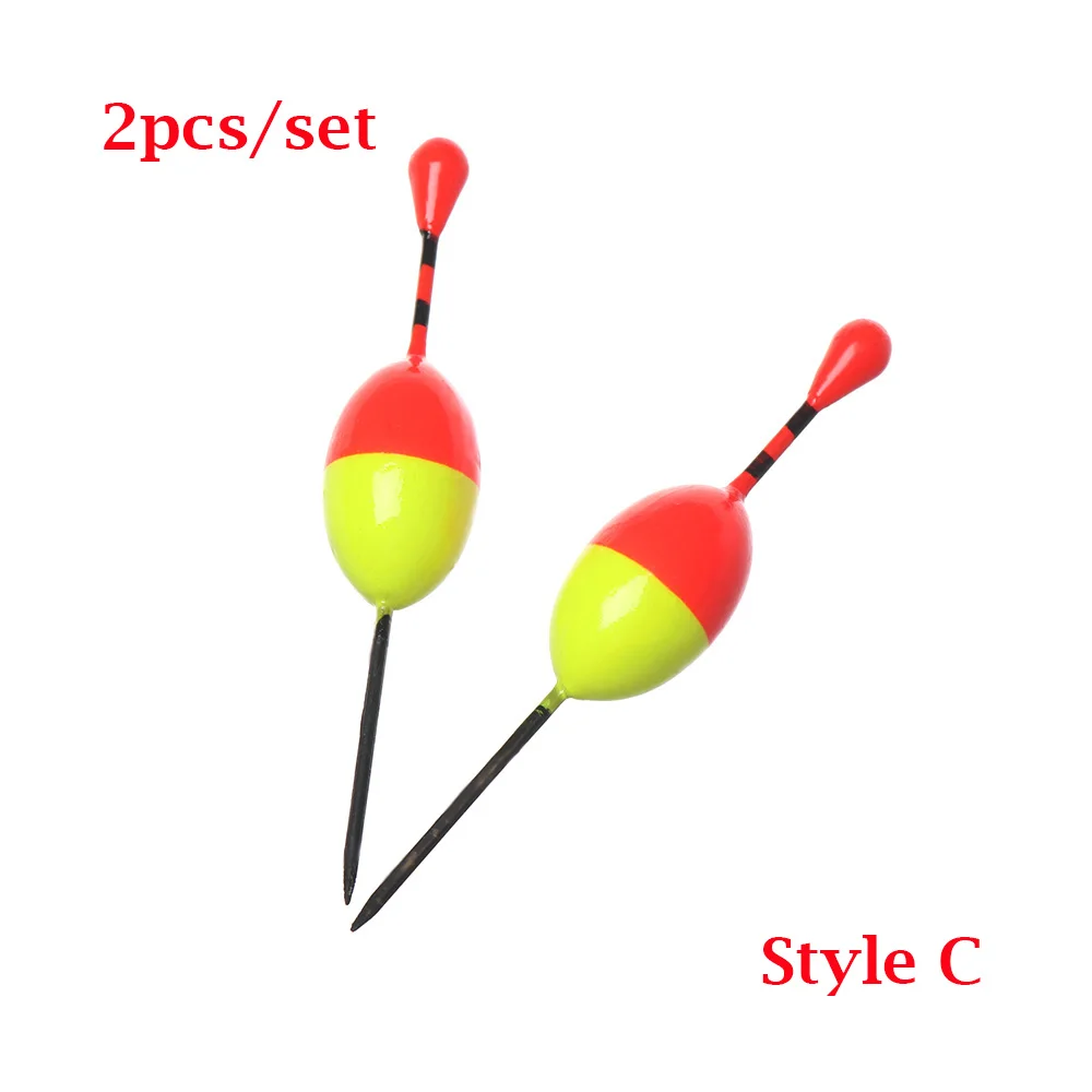 Style C 2 шт. цветная пеноплавающая поплавок с длинным хвостом, большая плавучие льды, «плавающая» лампа, палочки, Плавающие, аксессуары для зимней рыбалки - Цвет: Style C