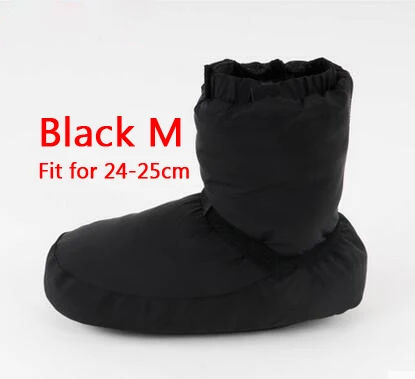 Black M New Ballet Warm-ups For Women Ballet Pointe Dance Shoes Soft Dance Boots Protection Foot Warm Shoes Winter Fitness Boots - Цвет: Black M