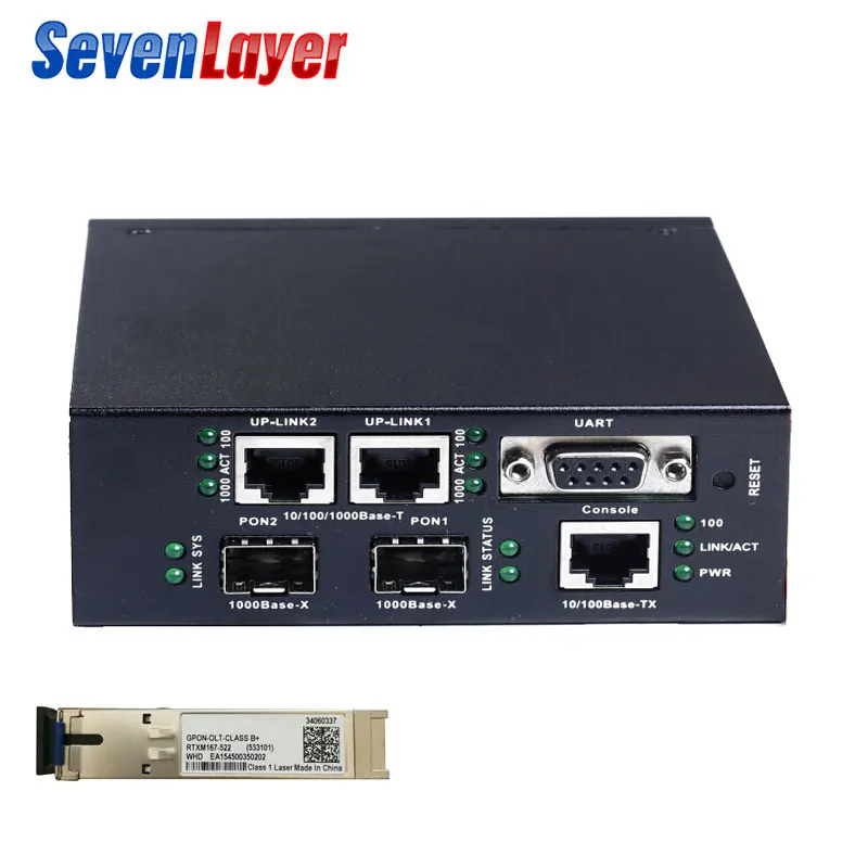with 1p PON module Мини EPON OLT 2PON порты FTTH CATV OLT высокого качества волоконно-оптический высокого качества 1,25G Профессиональный - Цвет: with 1p PON module