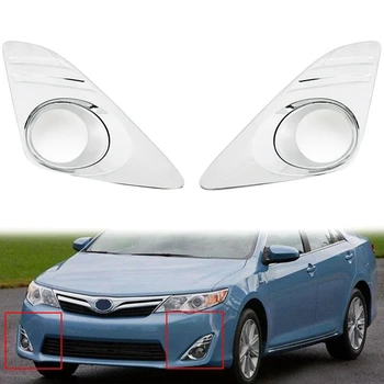

Car Front Bumper Chrome Fog Lamp Light Cover Frame Grille Trim for Toyota Camry 2012-2014 52128-06310 52127-06310 US