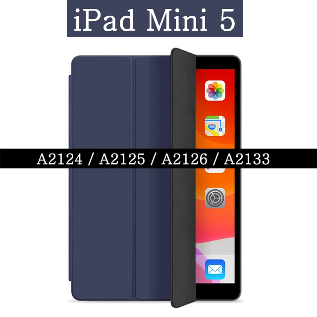 Магнитный чехол для Apple Ipad Mini 1 2 3 4 5 7,9 дюймов A1489 A1490 A1491 A1432 из искусственной кожи чехол для планшета с функцией автоматического пробуждения и сна - Цвет: Royal Blue