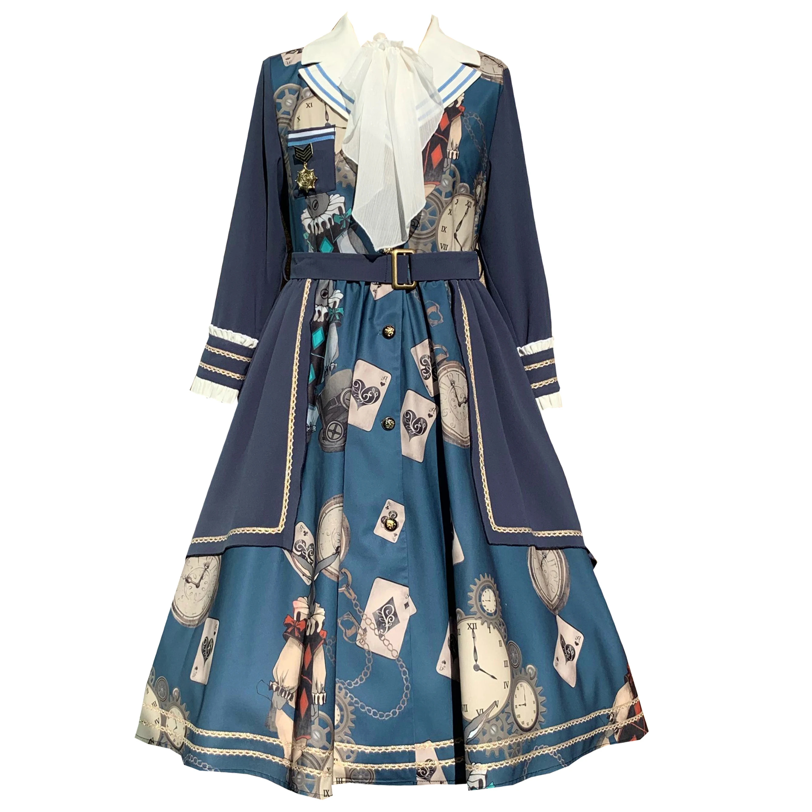 Princess tea party lolita dress vintage cute printing victorian dress kawaii girl gothic lolita op loli cos preppy style
