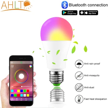 

15W Bluetooth E27/B22 RGB LED Lights RGBW/RGBWW Smart 20 Modes Dimmable Music Control Suitable For IOS/Android Home Decoration
