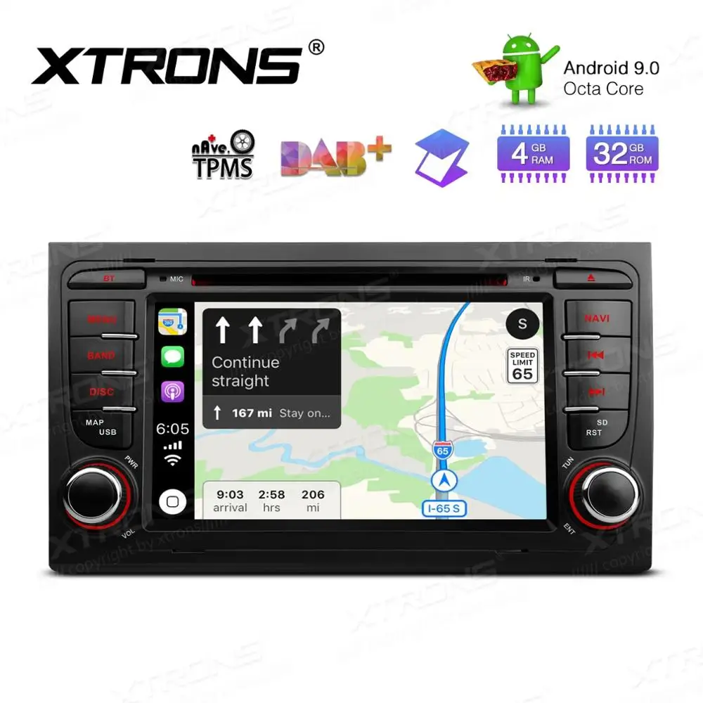 Cheap 7" Octa-Core Android 9.0 Pie OS Car DVD Multimedia Navigation GPS Radio for Seat Exeo 2008-2013 with Car Play Function Support 3