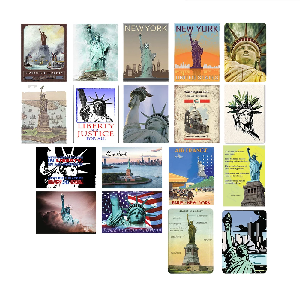 Богиня Свободы Парижская башня известный знак со зданием металлические бляшки