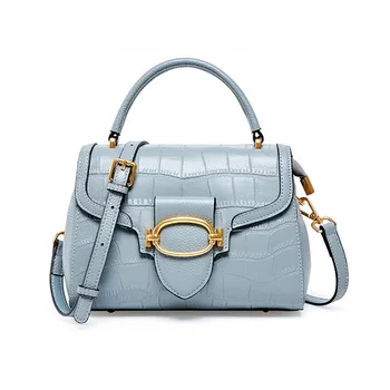 

2020 new head leather fashionable elegant women's shoulder bag fashionable and versatile temperament elegant women's handbag