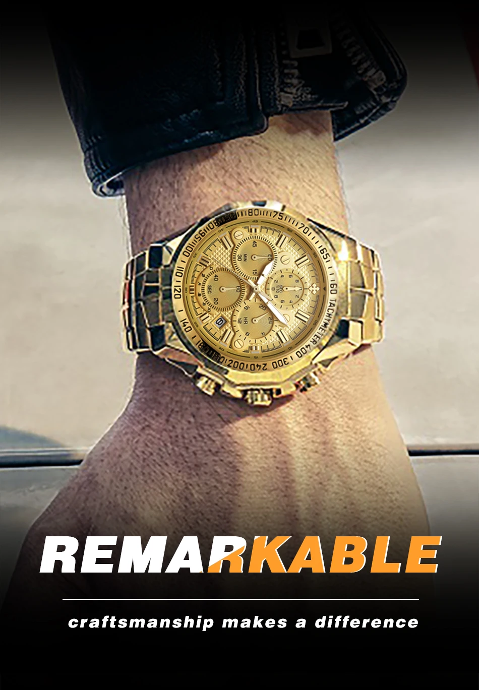 Relogio Masculino WWOOR Men Watches 2022 Top Brand Luxury Wrist Watches Men Male Gold Big Golden Chronograph Wristwatch Man