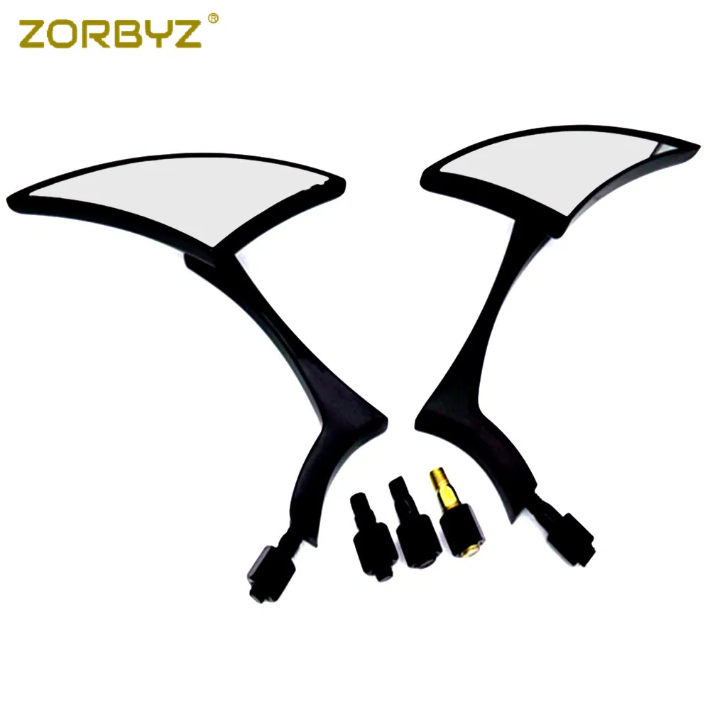 ZORBYZ 1 пара Универсальный мотоцикл черный алюминиевый конец треугольник заднего вида боковые зеркала для Honda Yamaha Suzuki Harley Kawasaki