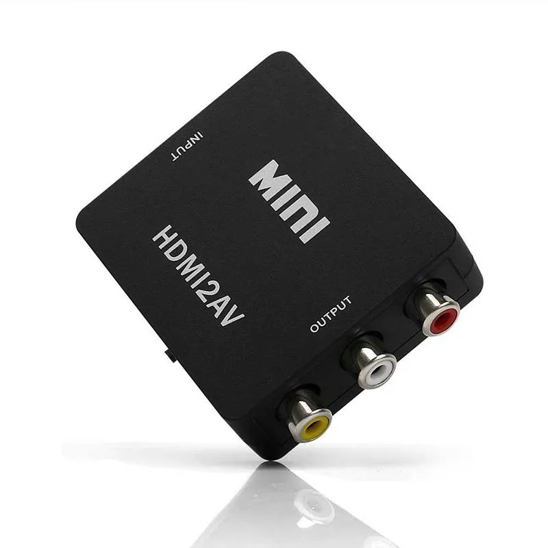 1080P Мини-КОМПОЗИТ RCA CVBS AV к HDMI конвертер адаптер для PS3 Blu-Ray плеер видеомагнитофон DVD HDTV 1080P