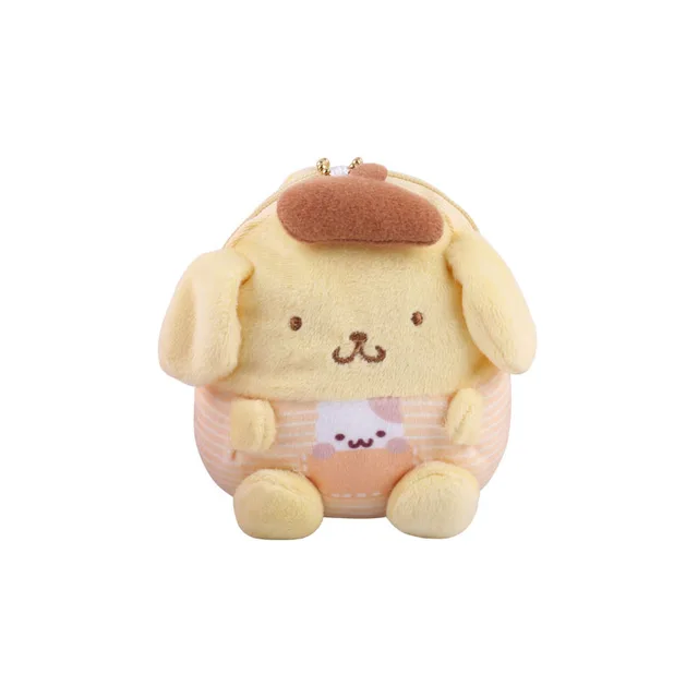 10Cm Kawaii Sanrioed Plush Bag Keroppi Kuromi Badbadtz-Maru Hellokittys My Melody Pachacco Plush Coin Purse Earphone Bag Pendant 5