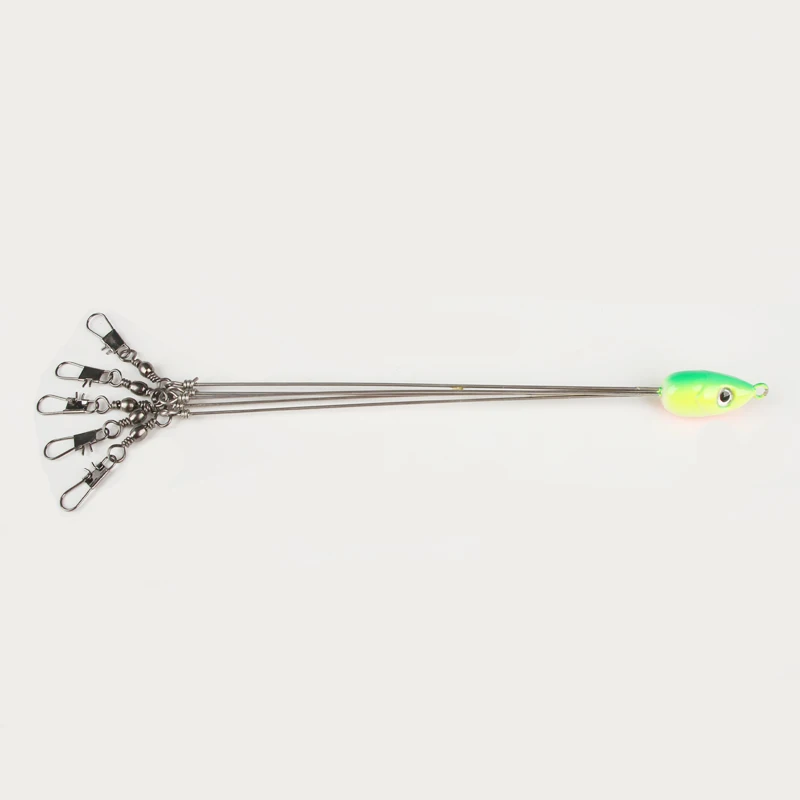 ARDEA Umbrella Fishing lure Rig 5 Arms Alabama Rig Head Swimming Bait Bass Fishing Group Lure Snap Swivel Spinner - Цвет: c
