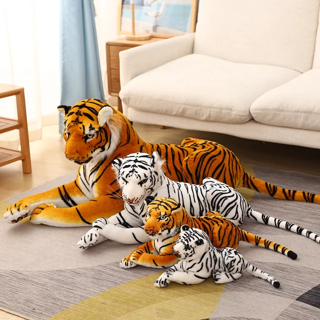 1.1m Plush Giant Tiger Toys Lifelike Stuffed Animals Toy Children's Toys Doll Kids/Boy Birthday Gift Kawaii Home Decor Christmas 4