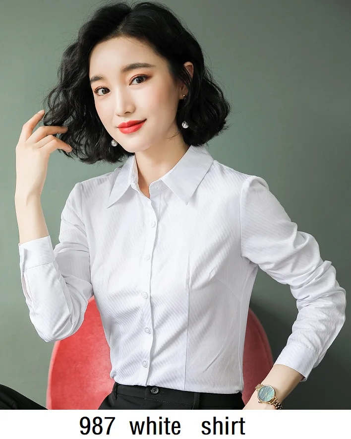987 white shirt Женские костюмы, тонкая Осенняя клетчатая куртка, брюки, комплект из 2 предметов, Деловые женские брючные костюмы, женские костюмы, 8167 - Цвет: 987 white shirt