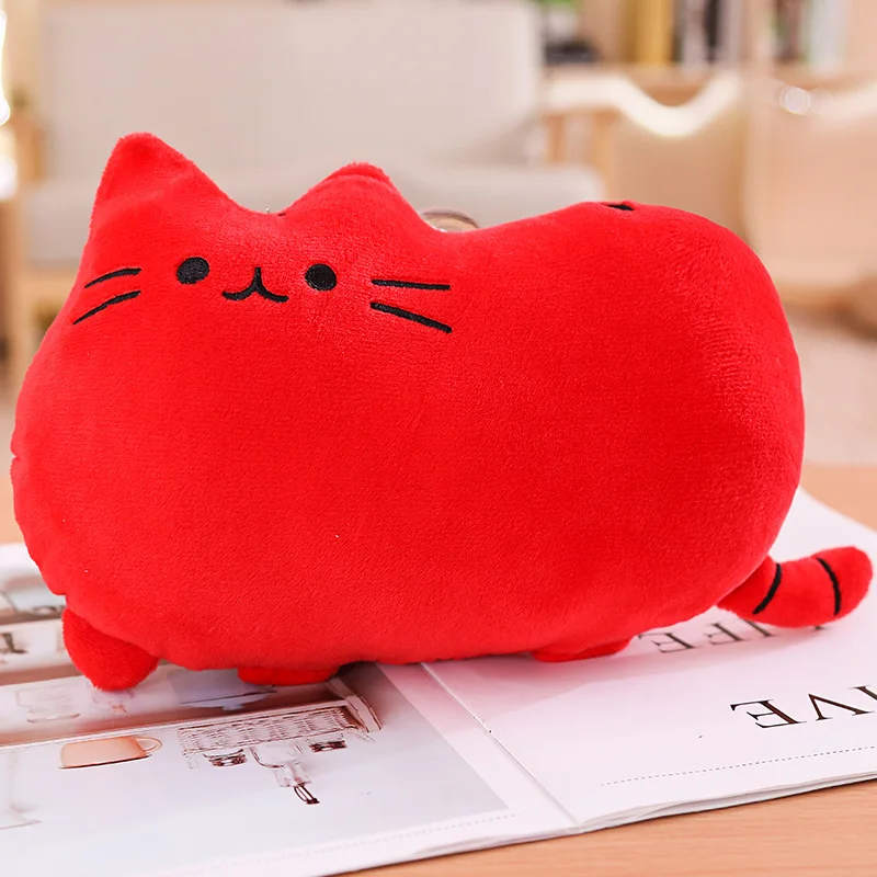 25 см милые плюшевые игрушки для кошек мягкая подушка чучело кошка Подушка плюшевая кошка с кукла в виде котенка дети ребенок день рождения мягкие Подарочные игрушки - Цвет: red