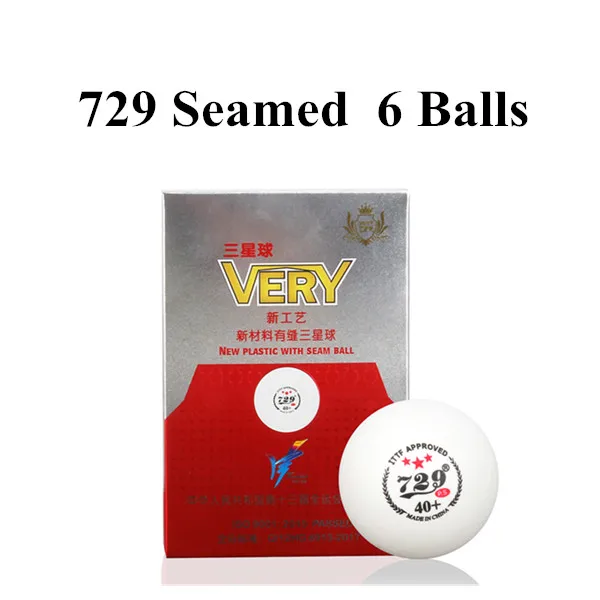 6BALLS White 729 Дружба 3 звезды 3 звезды пластик 40+ мяч для настольного тенниса прошитый материал АБС поли шарики для пинг-понга ITTF одобренные оптовые продажи - Цвет: 6BALLS White