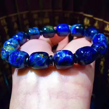

Natural Blue Pietersite Stretch Gemstone Barrel Beads Bracelet 11.8x11.3mm Namibia AAAAAA Certificate