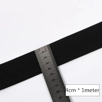 40mm Black Блестящий золотистый Серебристый резинки 10/15/25/40 мм Высокое качество нейлоновый пояс для одежды брюки DIY Швейные аксессуары 1 м - Color: 40mm Black
