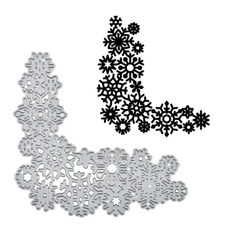 

YaMinSanNiO Christmas Snowflake Decor Dies Metal Cutting Dies for Card Making Scrapbooking Die Embossing Cuts Stencil Crafts Die