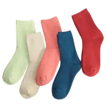 Studyset, женские ретро плотные однотонные носки, повседневные теплые плюшевые впитывающие пот носки, высокое качество, большие размеры