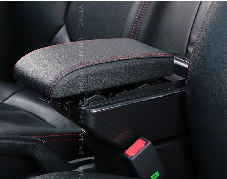 Vtear для Mahindra e20 Plus автомобильный подлокотник кожаный подлокотник usb коробка для хранения центральная консоль аксессуары авто-Стайлинг украшение авто