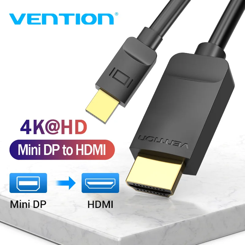 Vention Mini DisplayPort to HDMI Cable 4K HD Thunderbolt 2 HDMI Cable Converter for TV MacBook Air 13 iMac Mini DP to HDMI Cable|HDMI Cables| - AliExpress