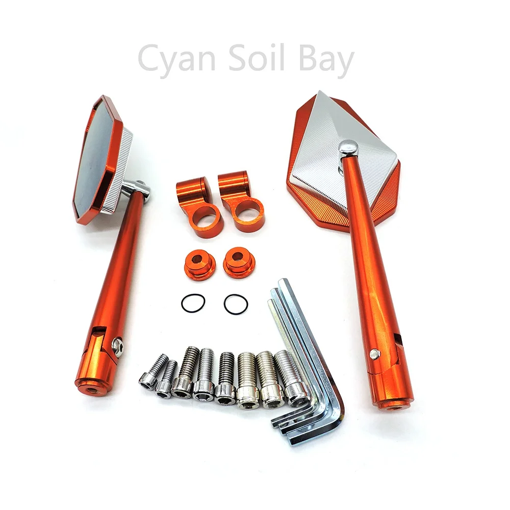 Orange Sliver 7 цветов велосипед ямы moto cross part ATV внедорожный мото rbike зеркало заднего вида аксессуары для мотоциклов Мото зеркала - Цвет: Orange Sliver