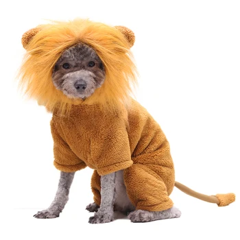 

4 Legs And Hooded Design Dog Costume Pet Winter Flannel Dress Up Costume Outfits For Party Halloween For Better Warmth Keeping