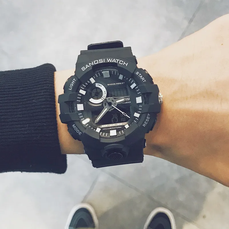 

Fashion Sports Watch Female Students Korean Version Simple Losida Waterproof Atmospheric Personality Electronic Watches Male Ins