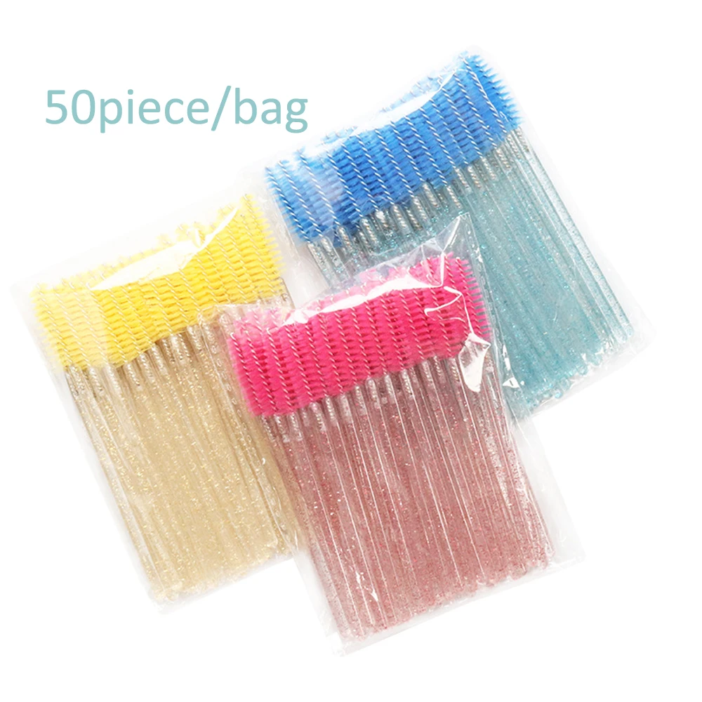 

Disposable Crystal Rod Nylon Head Eyelash Brush Portable Beauty Makeup Tool Grafting Eyelash Comb
