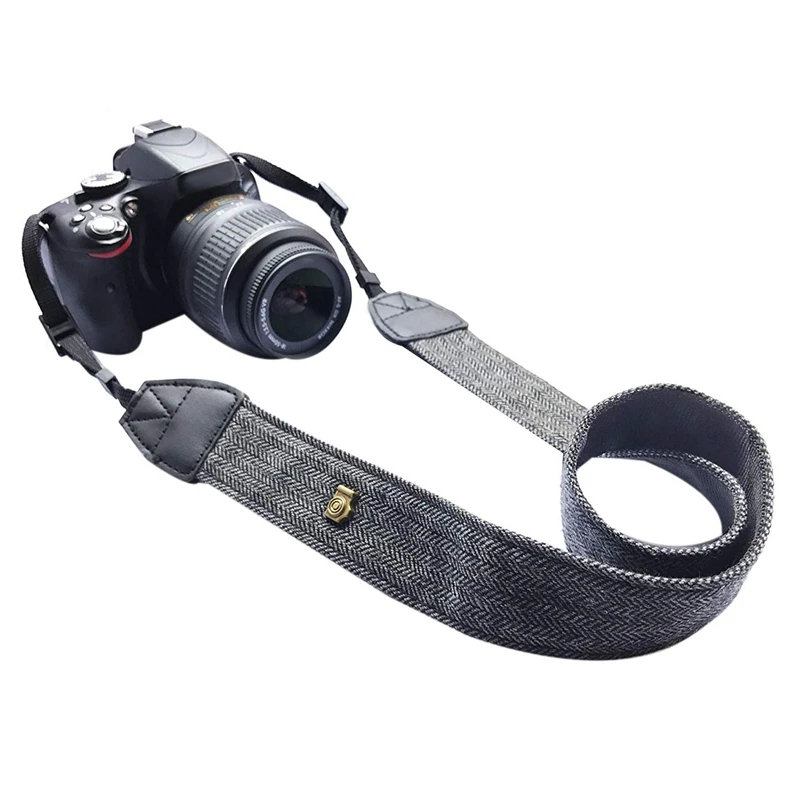 Камера плечевой шейный ремень винтажный ремень для всех Dslr камеры Nikon Canon sony Pentax(серый
